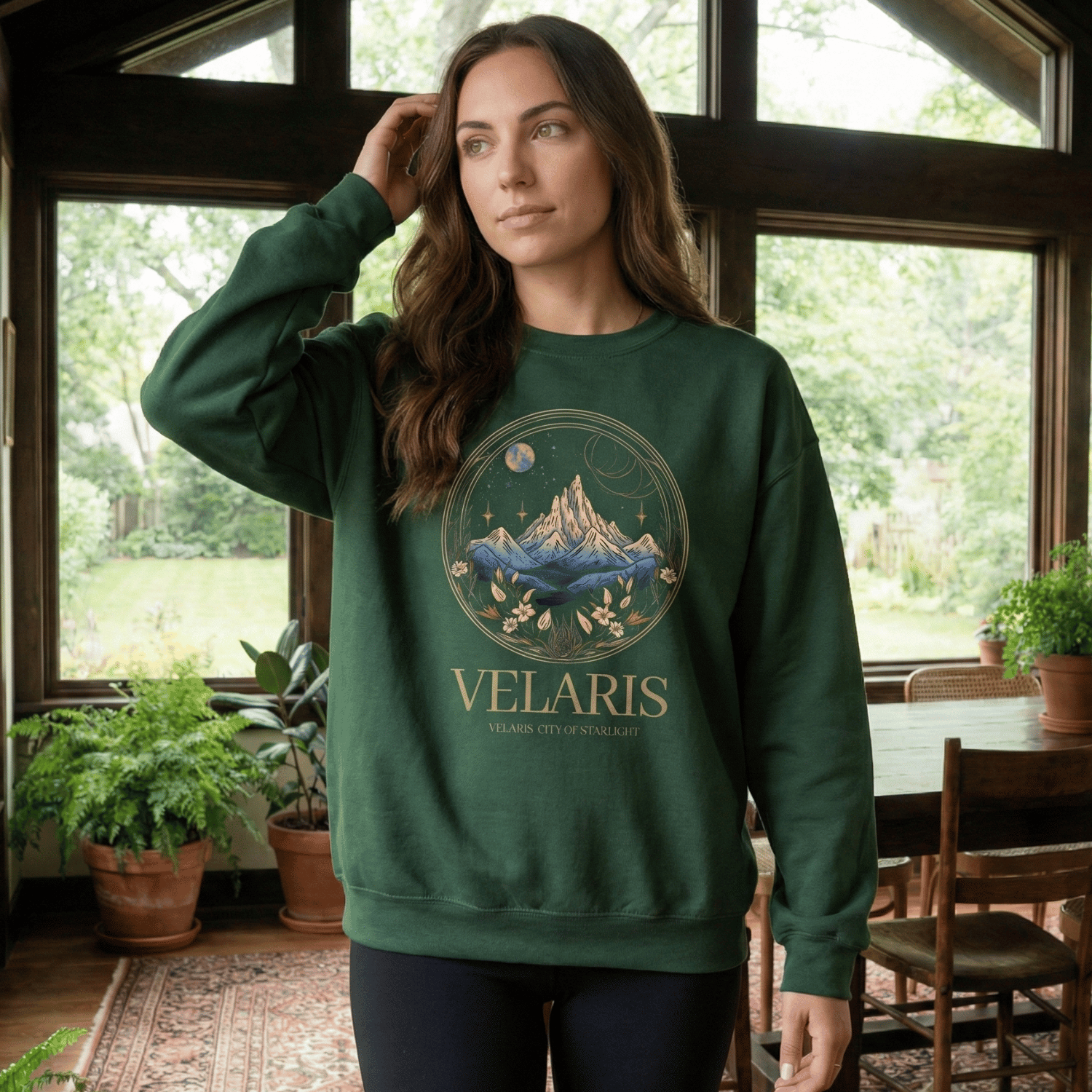 Velaris Fantasy Mountain Sweatshirt - ACOTAR Romance Reader Merch