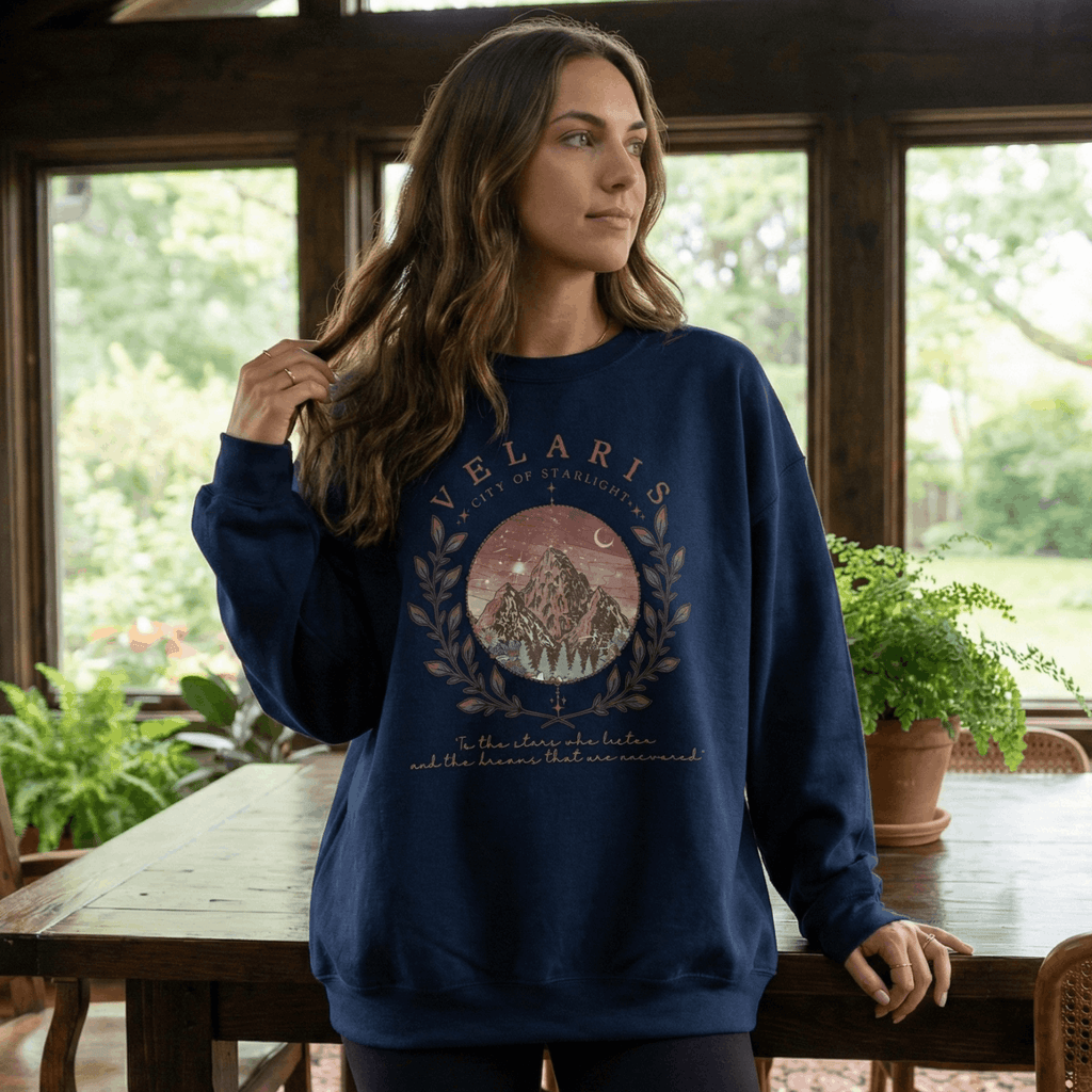 Velaris Mountain Emblem Sweatshirt - ACOTAR Inspired Apparel