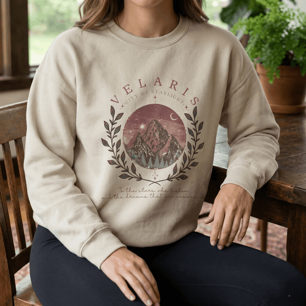 Velaris Mountain Emblem Sweatshirt - ACOTAR Inspired Apparel