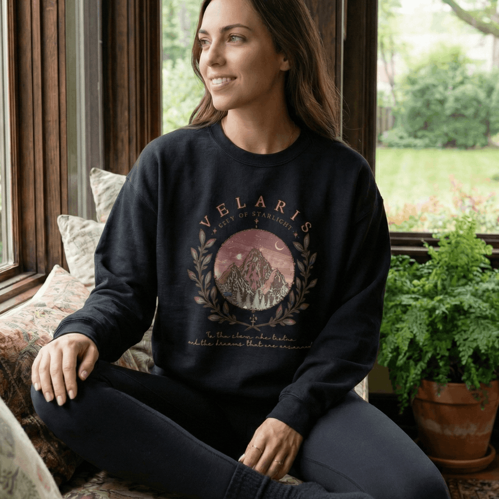 Velaris Mountain Emblem Sweatshirt - ACOTAR Inspired Apparel