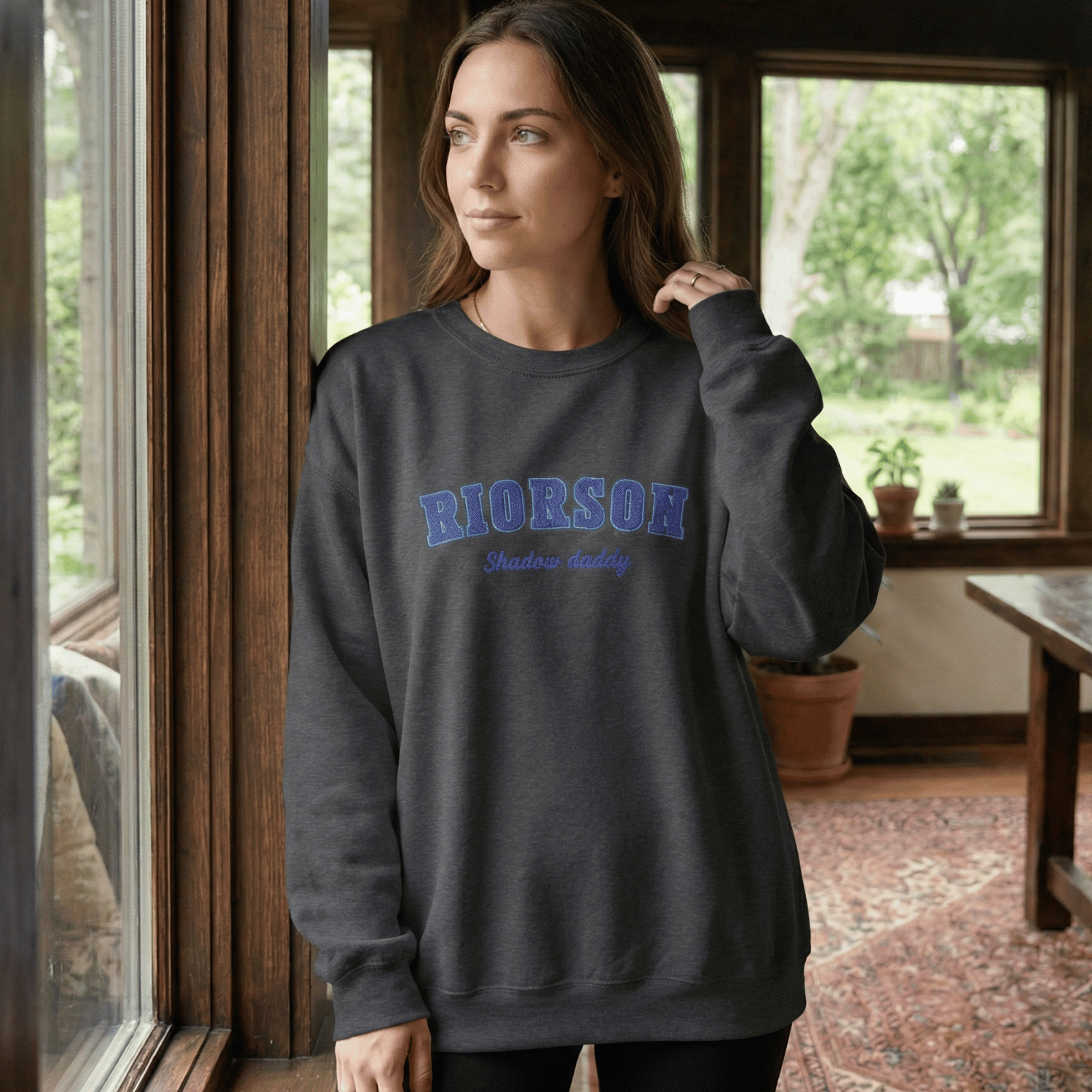 Xaden Riorson Shadow Daddy Embroidered Sweatshirt – Fourth Wing Inspired Romantasy Merch