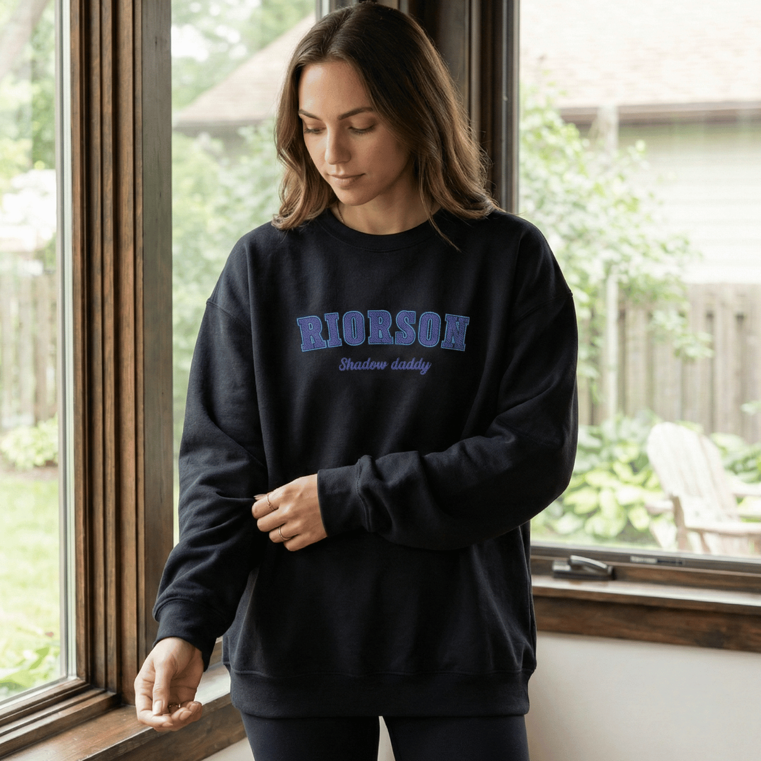 Xaden Riorson Shadow Daddy Embroidered Sweatshirt – Fourth Wing Inspired Romantasy Merch