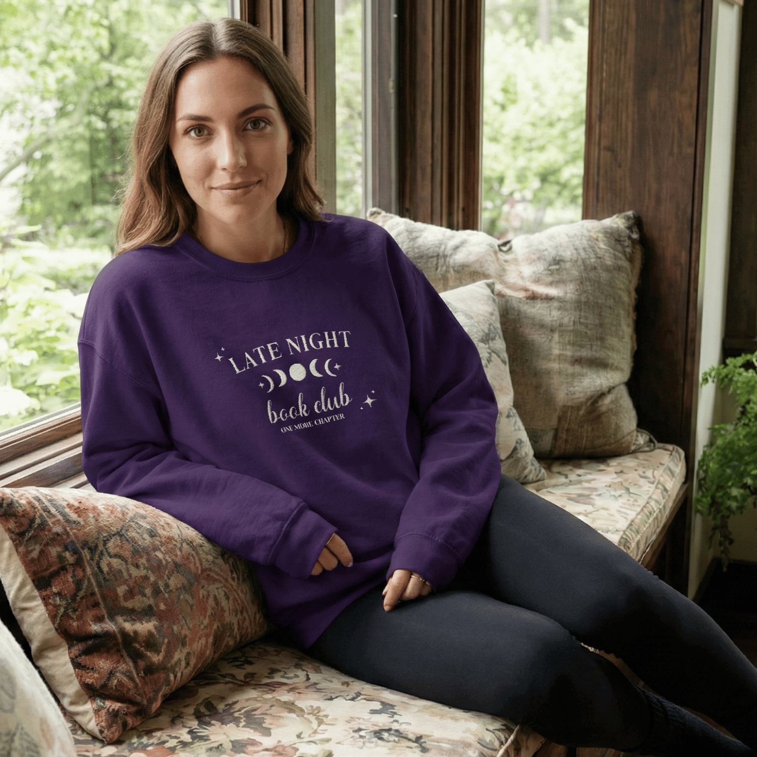 Late Night Book Club Sweatshirt – Cozy Reader Crewneck for BookTok Girls