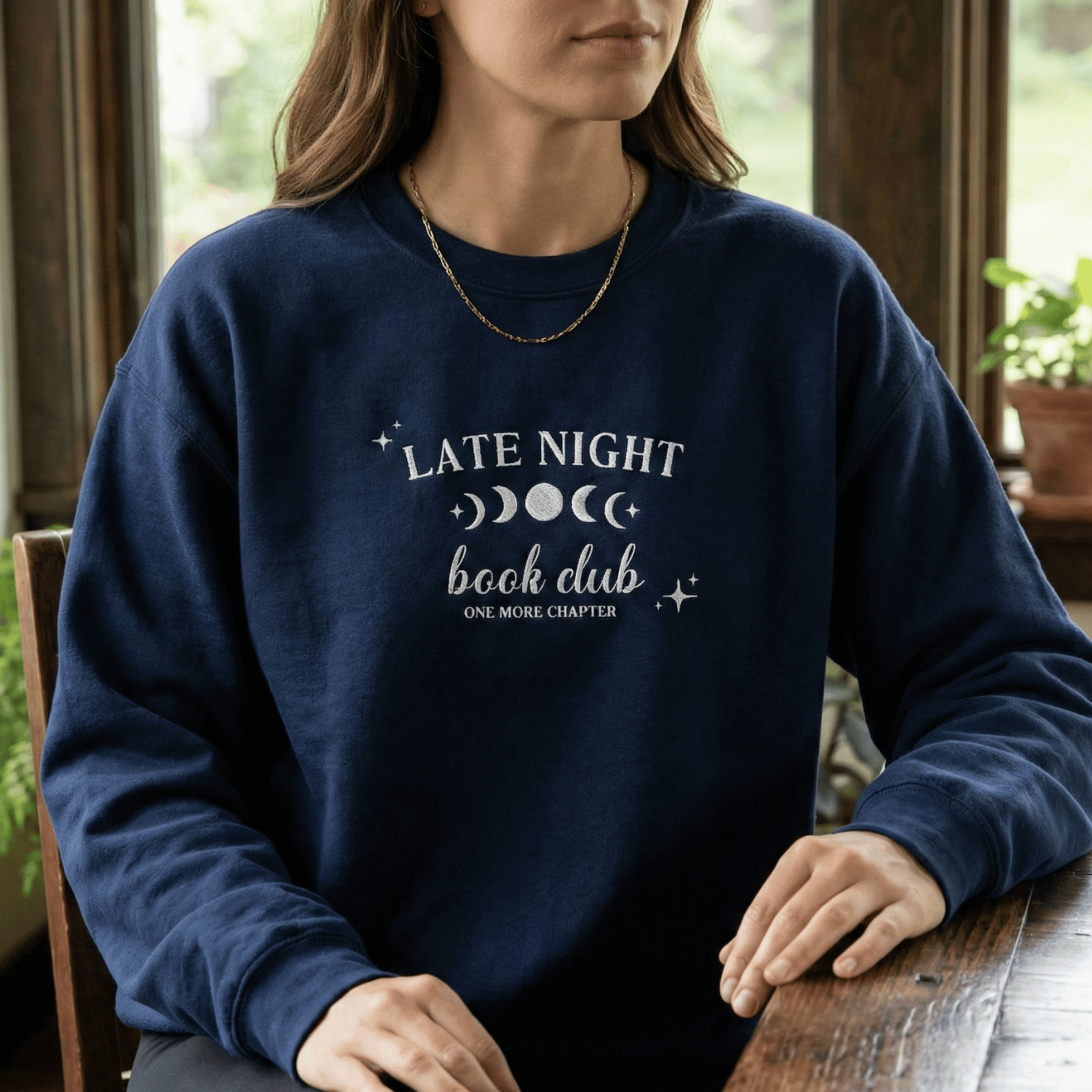 Late Night Book Club Sweatshirt – Cozy Reader Crewneck for BookTok Girls