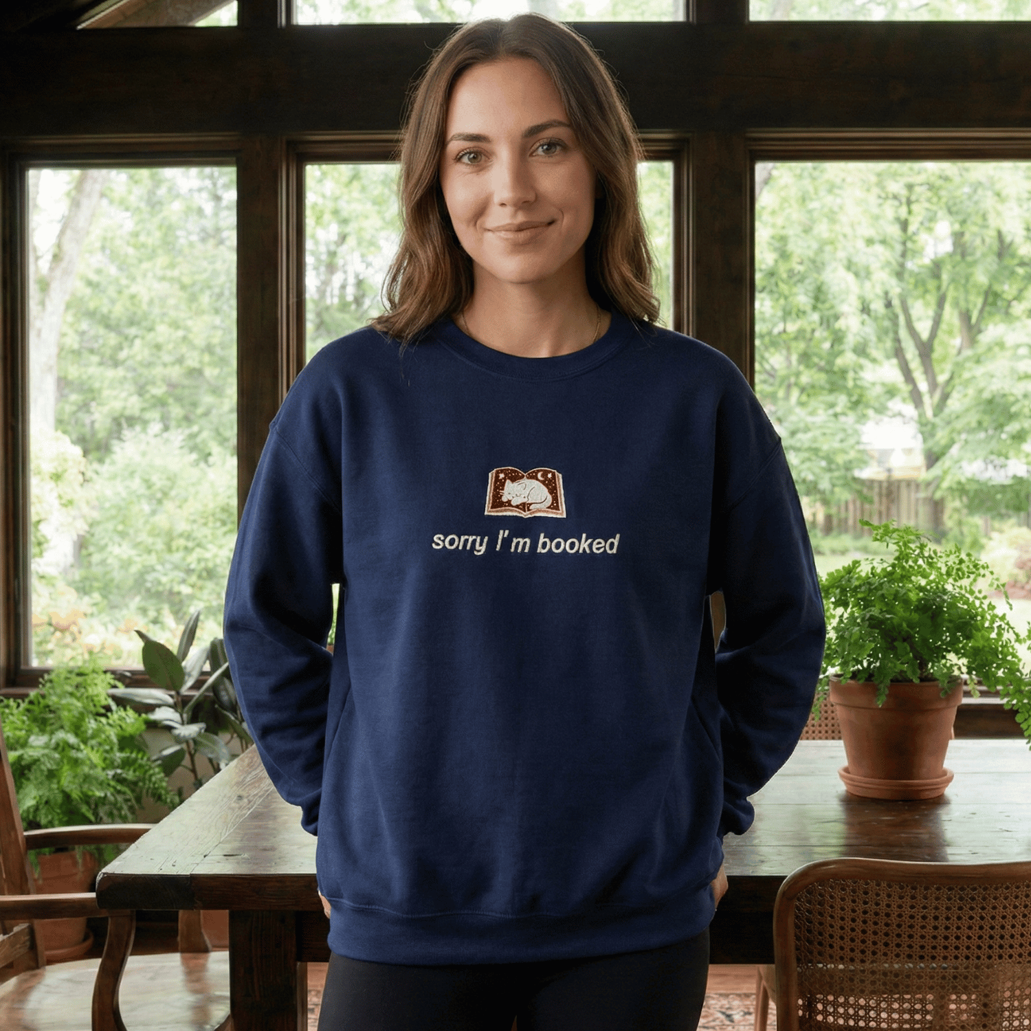 Sorry I’m Booked Sweatshirt – Funny BookTok Reader Crewneck for Book Lovers