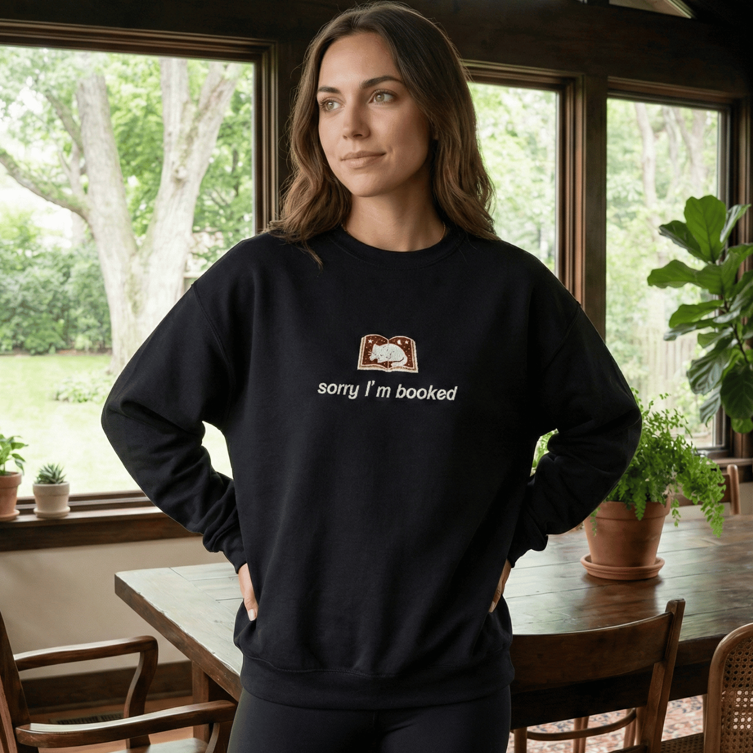 Sorry I’m Booked Sweatshirt – Funny BookTok Reader Crewneck for Book Lovers