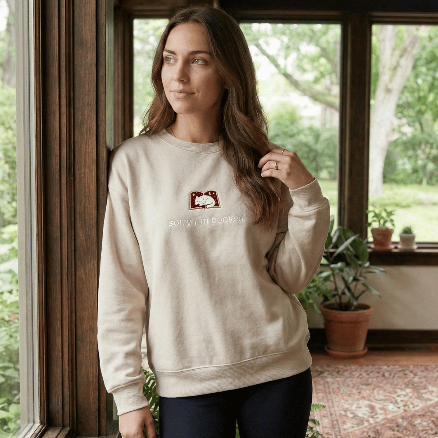 Sorry I’m Booked Sweatshirt – Funny BookTok Reader Crewneck for Book Lovers