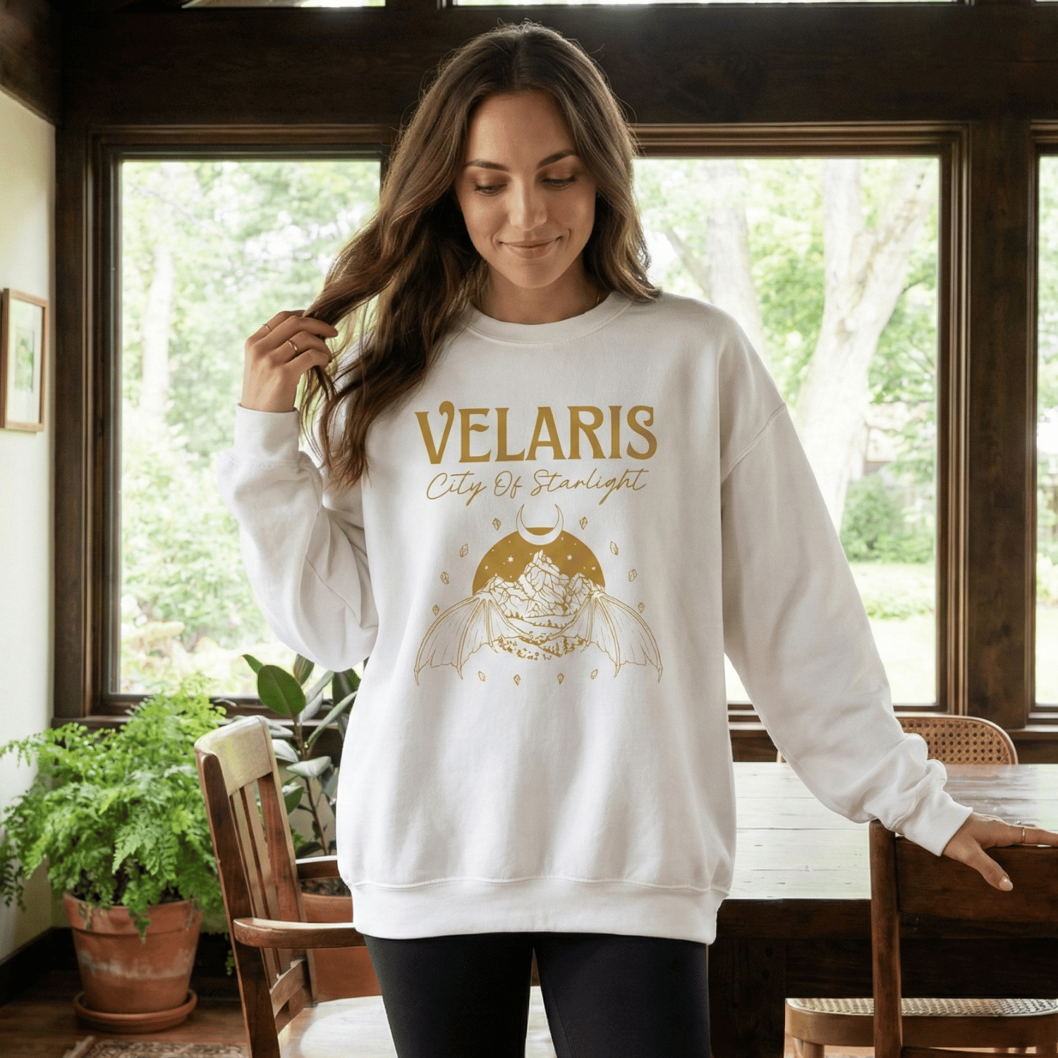 Velaris City of Starlight Sweatshirt – ACOTAR Bat Wings Fantasy Romance Merch