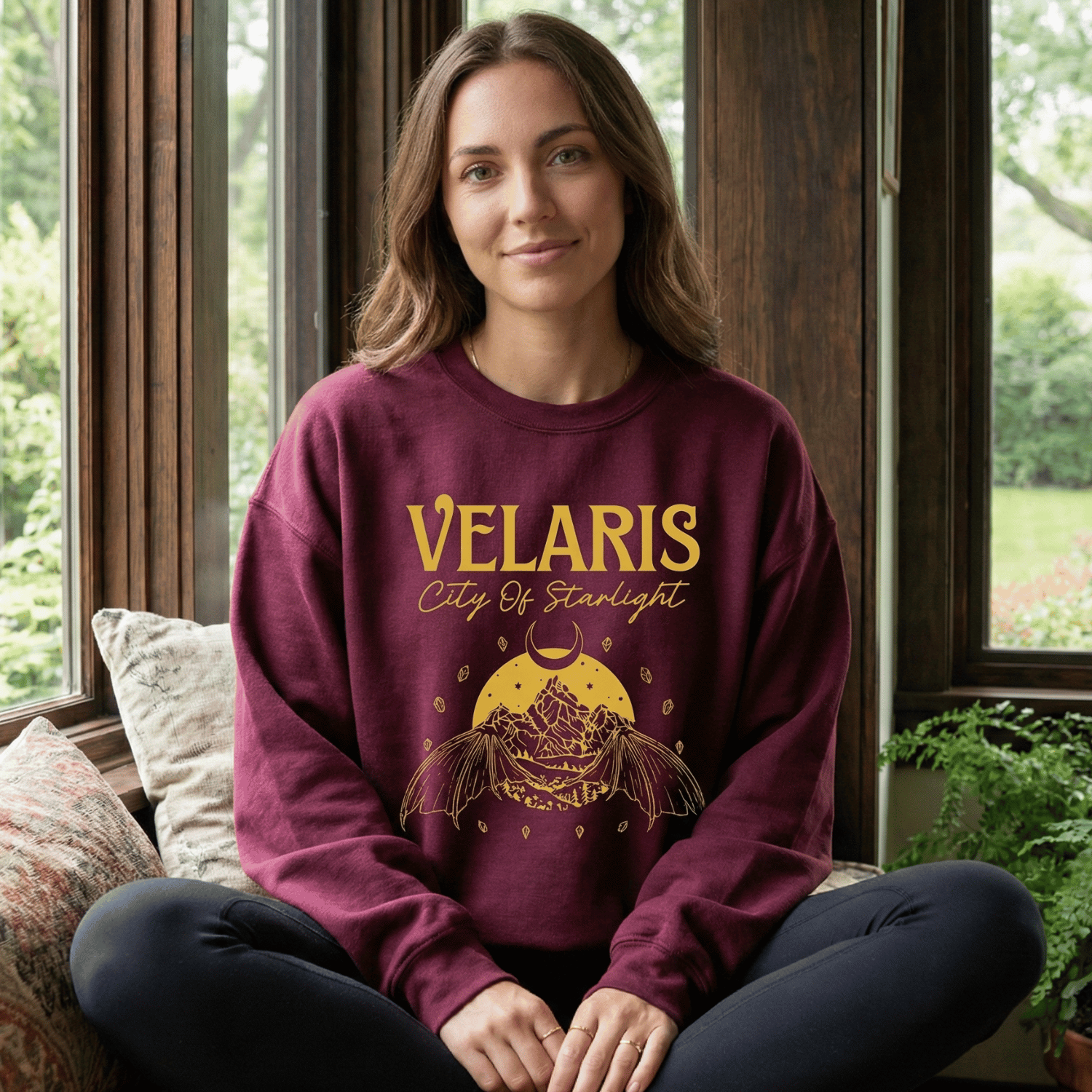 Velaris City of Starlight Sweatshirt – ACOTAR Bat Wings Fantasy Romance Merch
