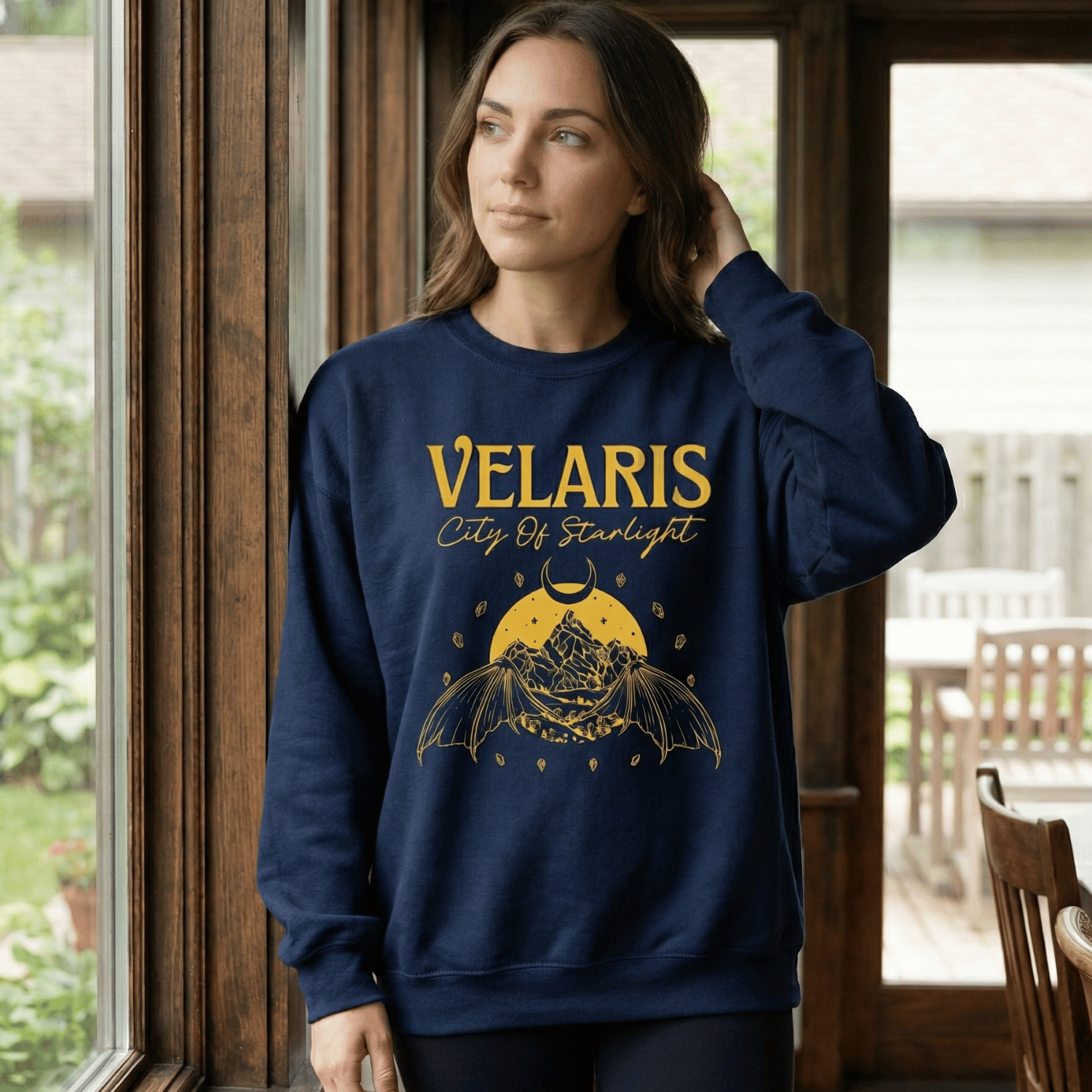 Velaris City of Starlight Sweatshirt – ACOTAR Bat Wings Fantasy Romance Merch