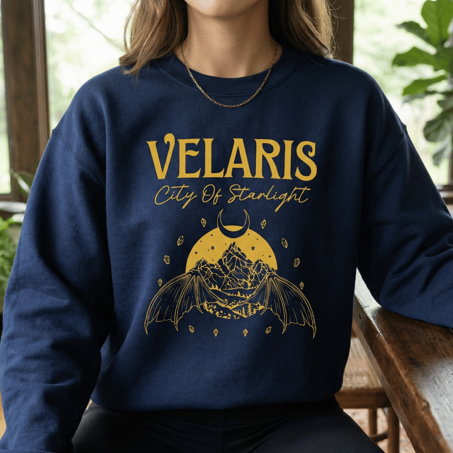 Velaris City of Starlight Sweatshirt – ACOTAR Bat Wings Fantasy Romance Merch