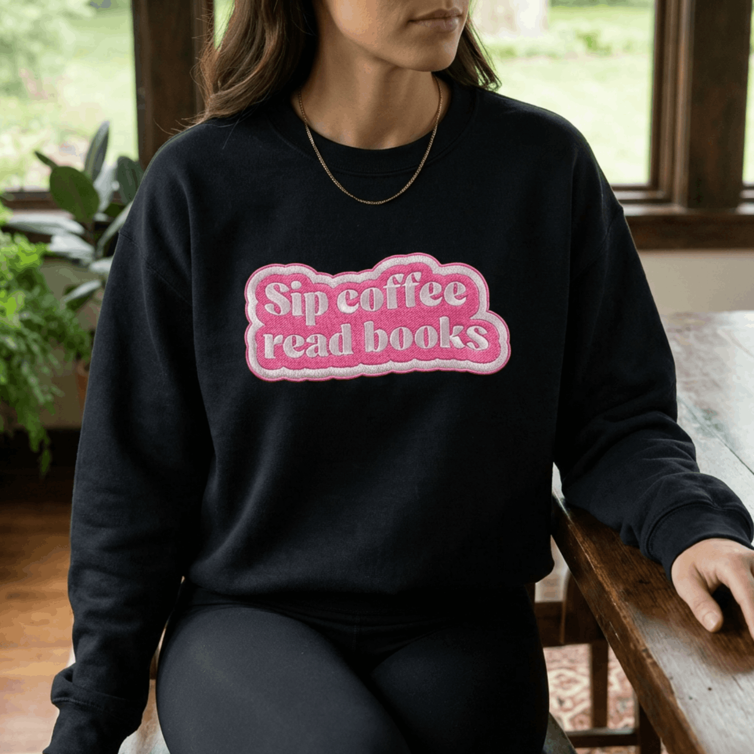Coffee and Books Sweatshirt – Cozy Reader Gift for Book Lovers