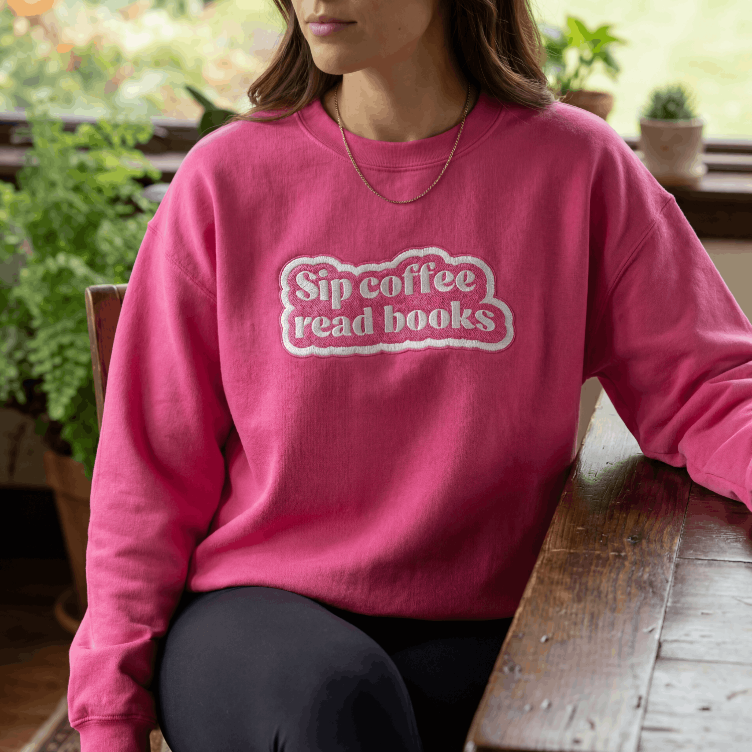 Coffee and Books Sweatshirt – Cozy Reader Gift for Book Lovers