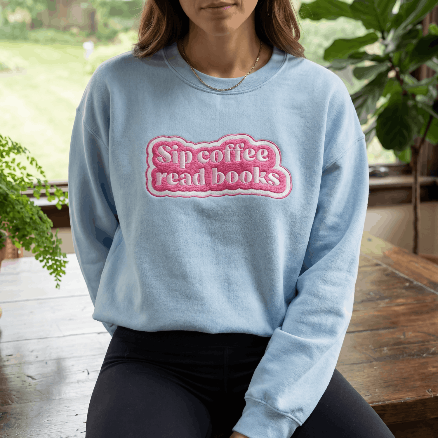 Coffee and Books Sweatshirt – Cozy Reader Gift for Book Lovers