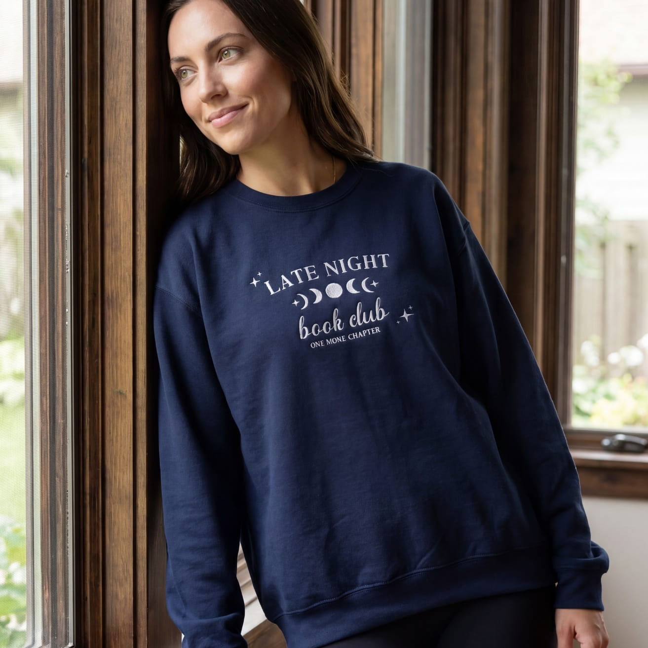 One More Chapter Embroidered Sweatshirt – Late Night Book Club