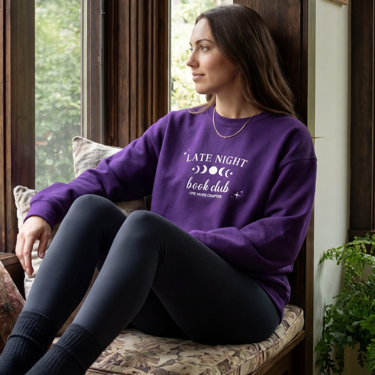 One More Chapter Embroidered Sweatshirt – Late Night Book Club