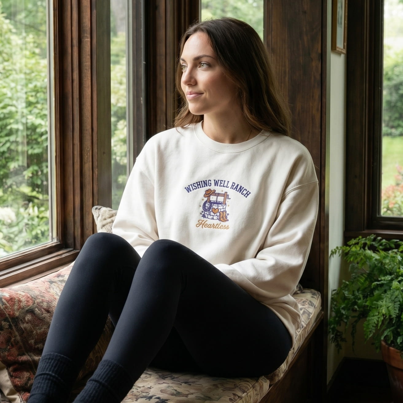 Wishing Well Ranch Heartless Embroidered Sweatshirt – Cowboy Romance