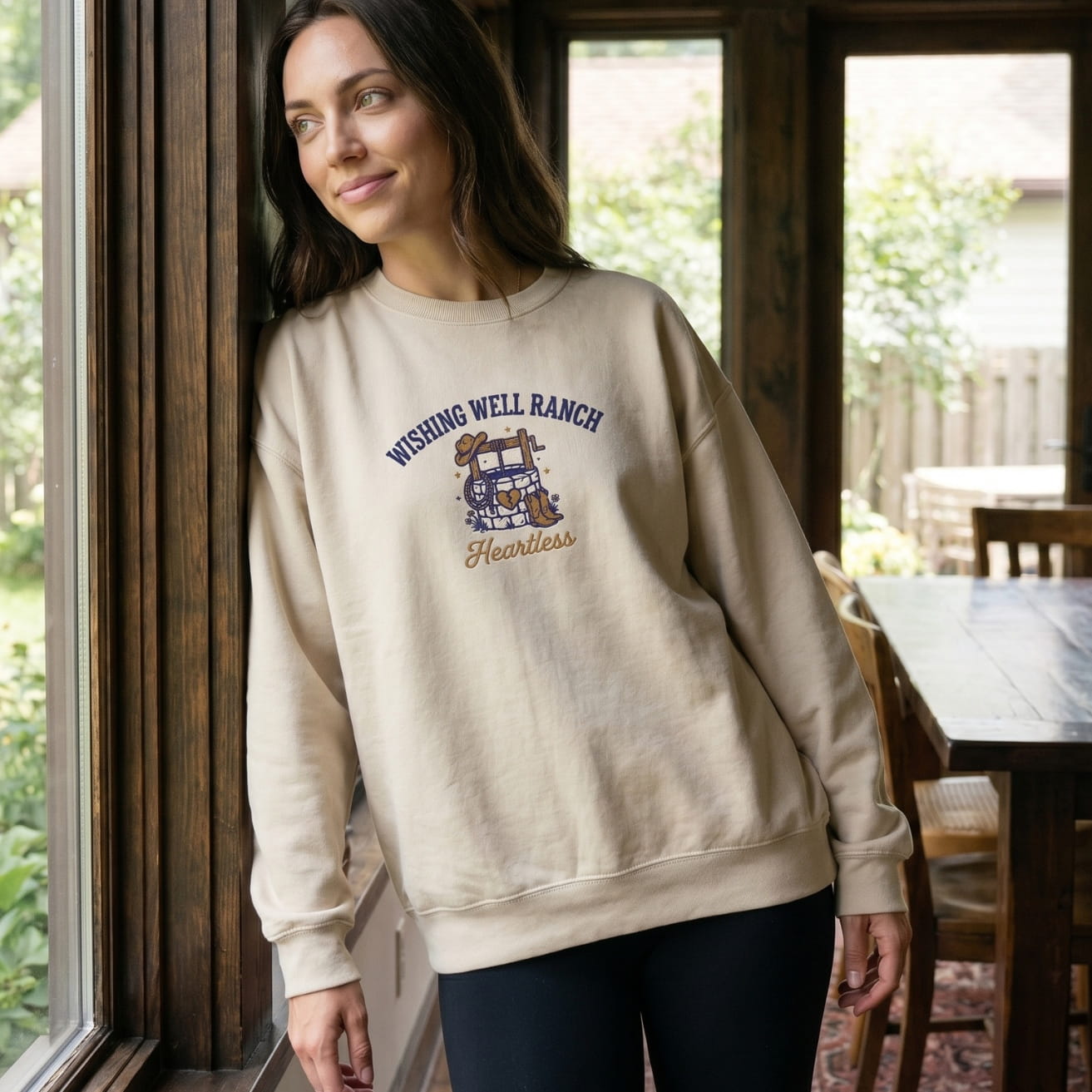 Wishing Well Ranch Heartless Embroidered Sweatshirt – Cowboy Romance