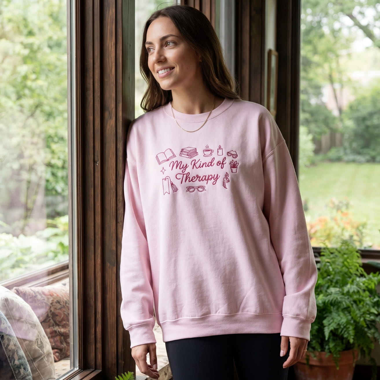My Kind of Therapy Embroidered Sweatshirt