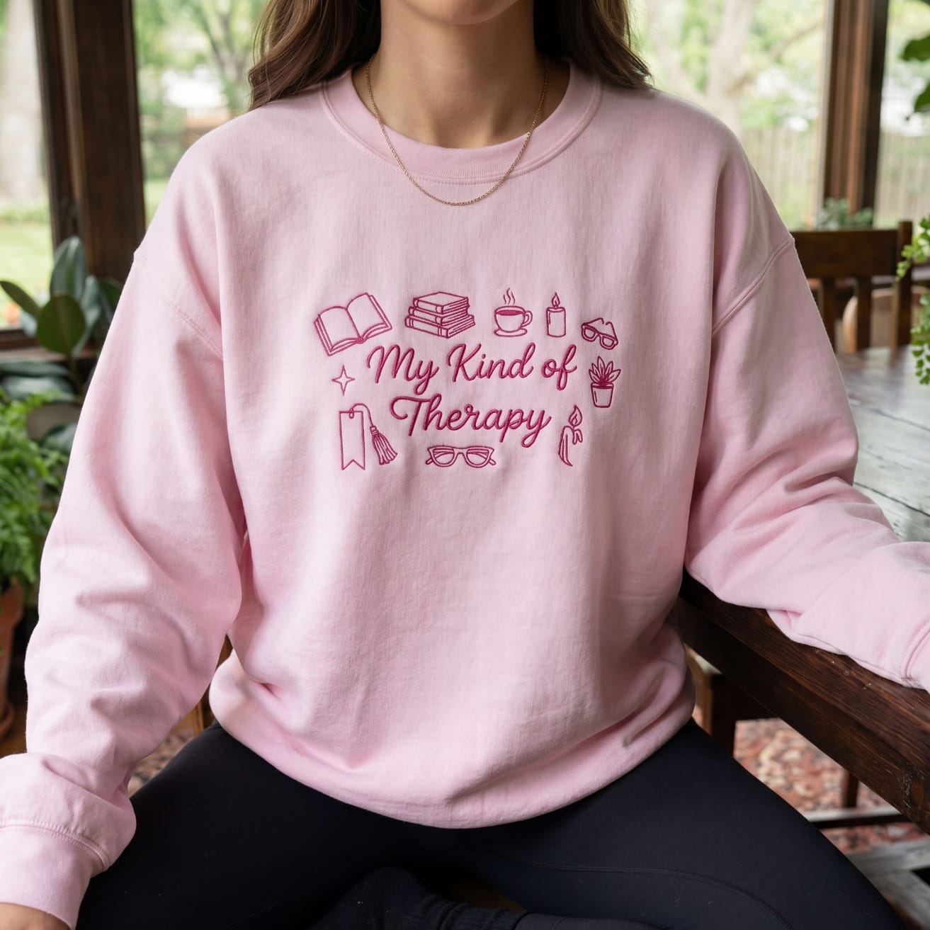 My Kind of Therapy Embroidered Sweatshirt