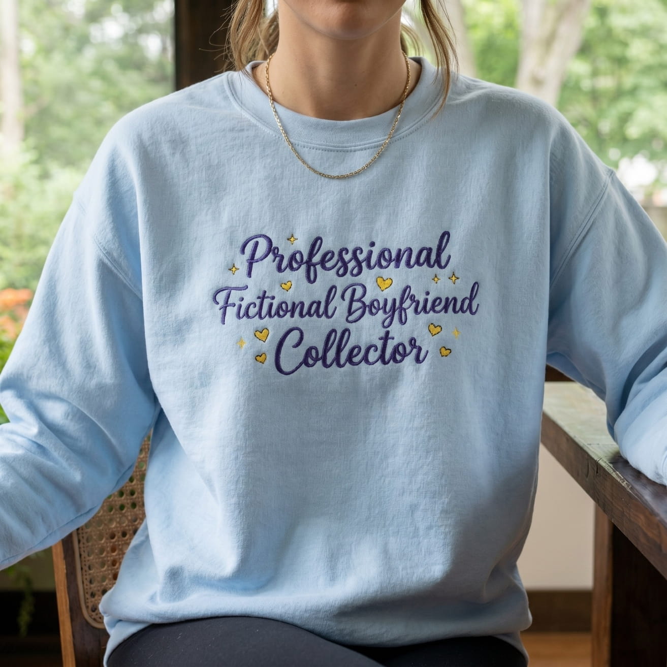 Professional Fictional Boyfriend Collector Embroidered Sweatshirt