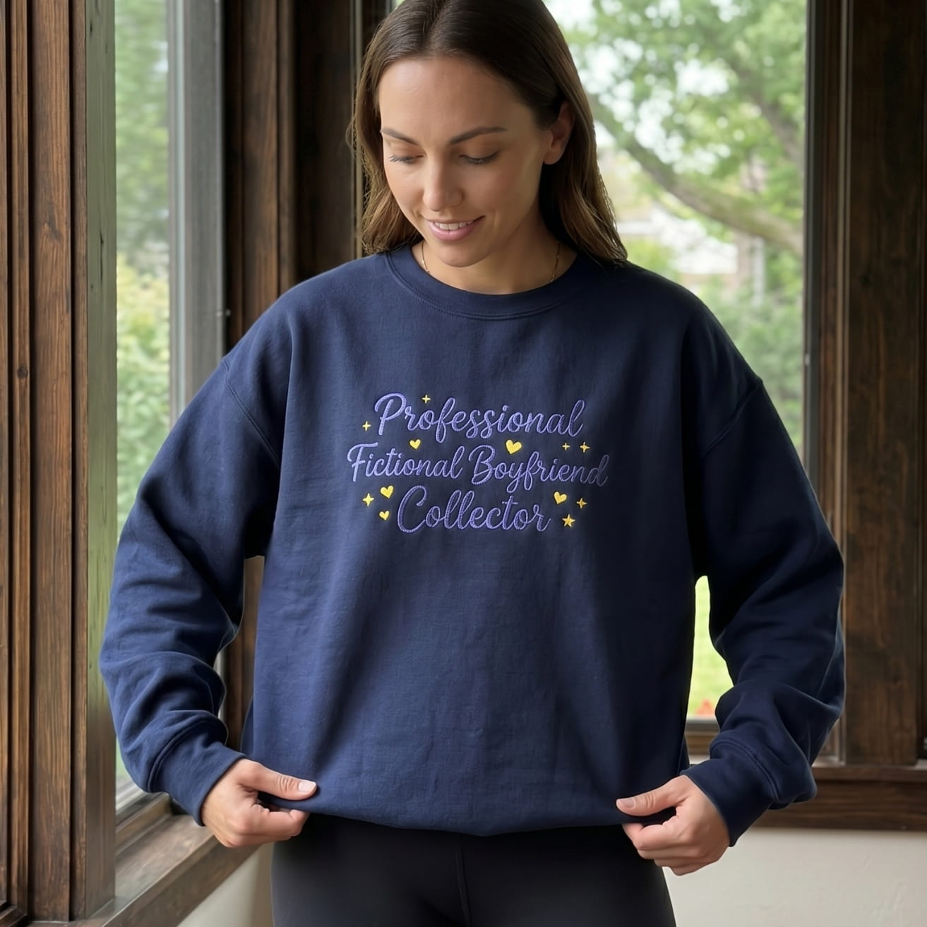 Professional Fictional Boyfriend Collector Embroidered Sweatshirt