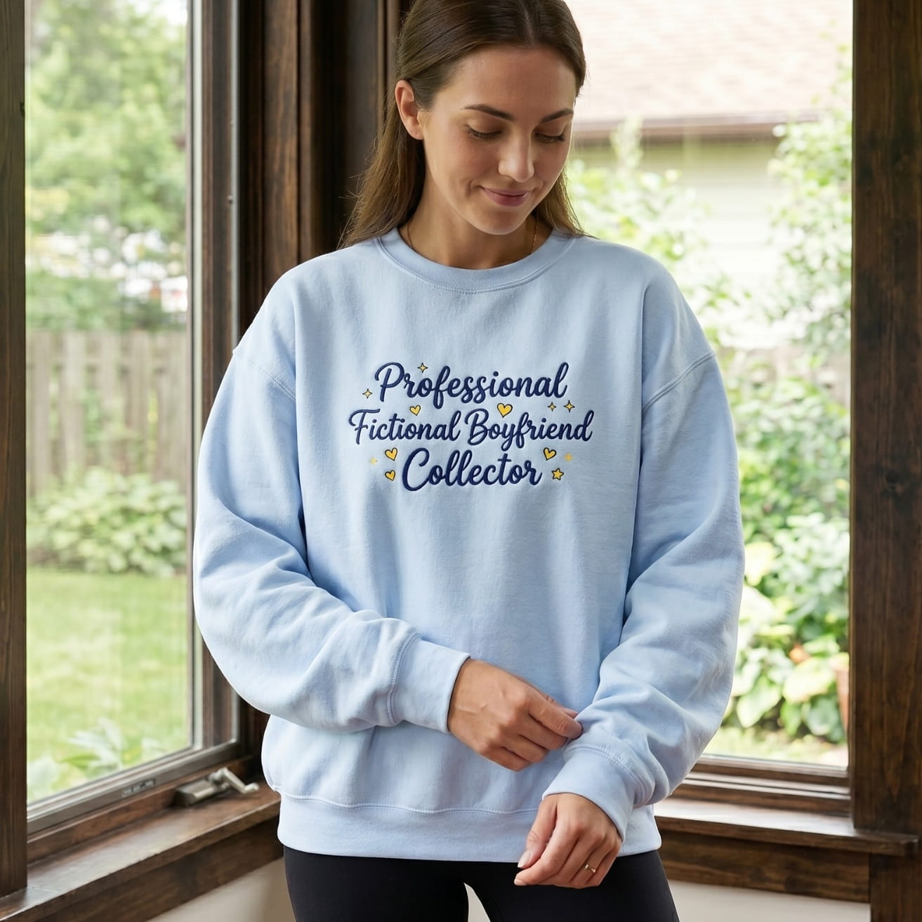 Professional Fictional Boyfriend Collector Embroidered Sweatshirt