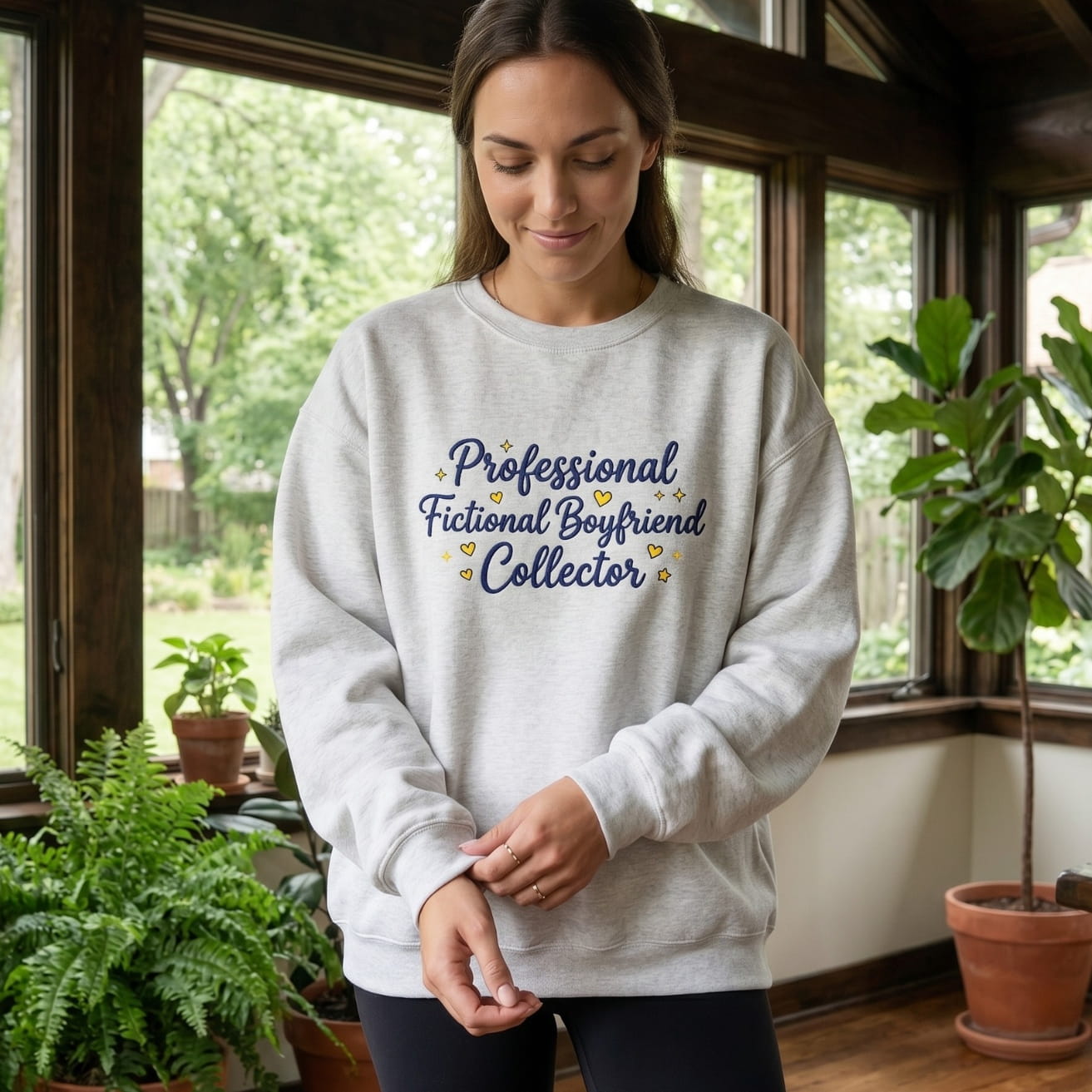 Professional Fictional Boyfriend Collector Embroidered Sweatshirt