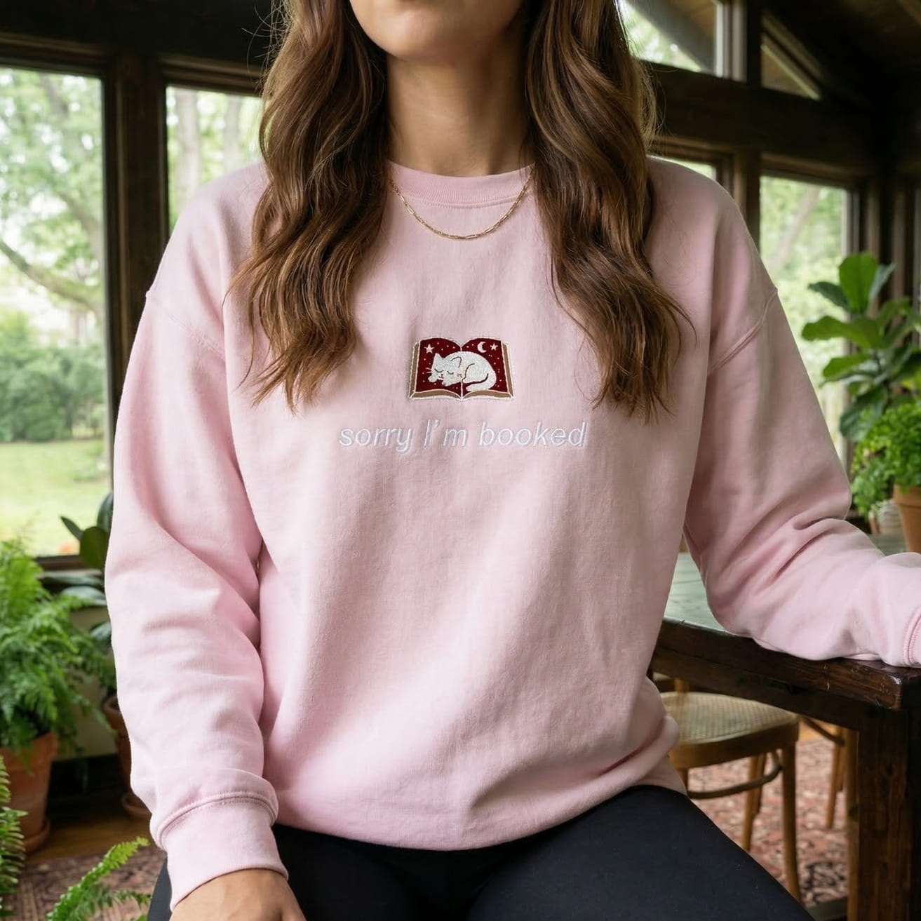 Sorry I'm Booked Sweatshirt – Funny BookTok Reader Crewneck for Book Lovers