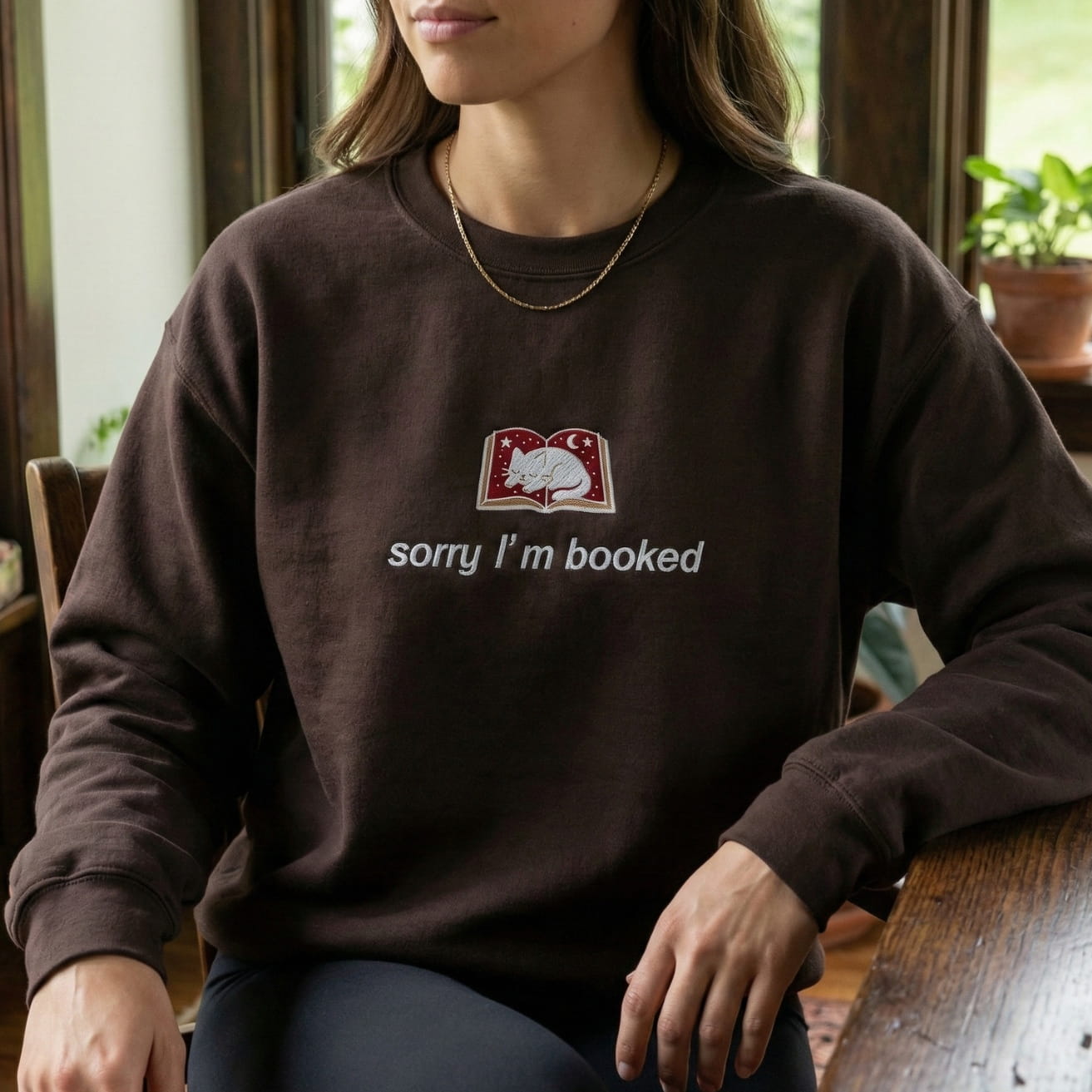 Sorry I'm Booked Sweatshirt – Funny BookTok Reader Crewneck for Book Lovers