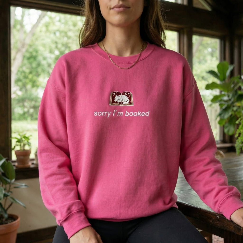 Sorry I’m Booked Embroidered Sweatshirt