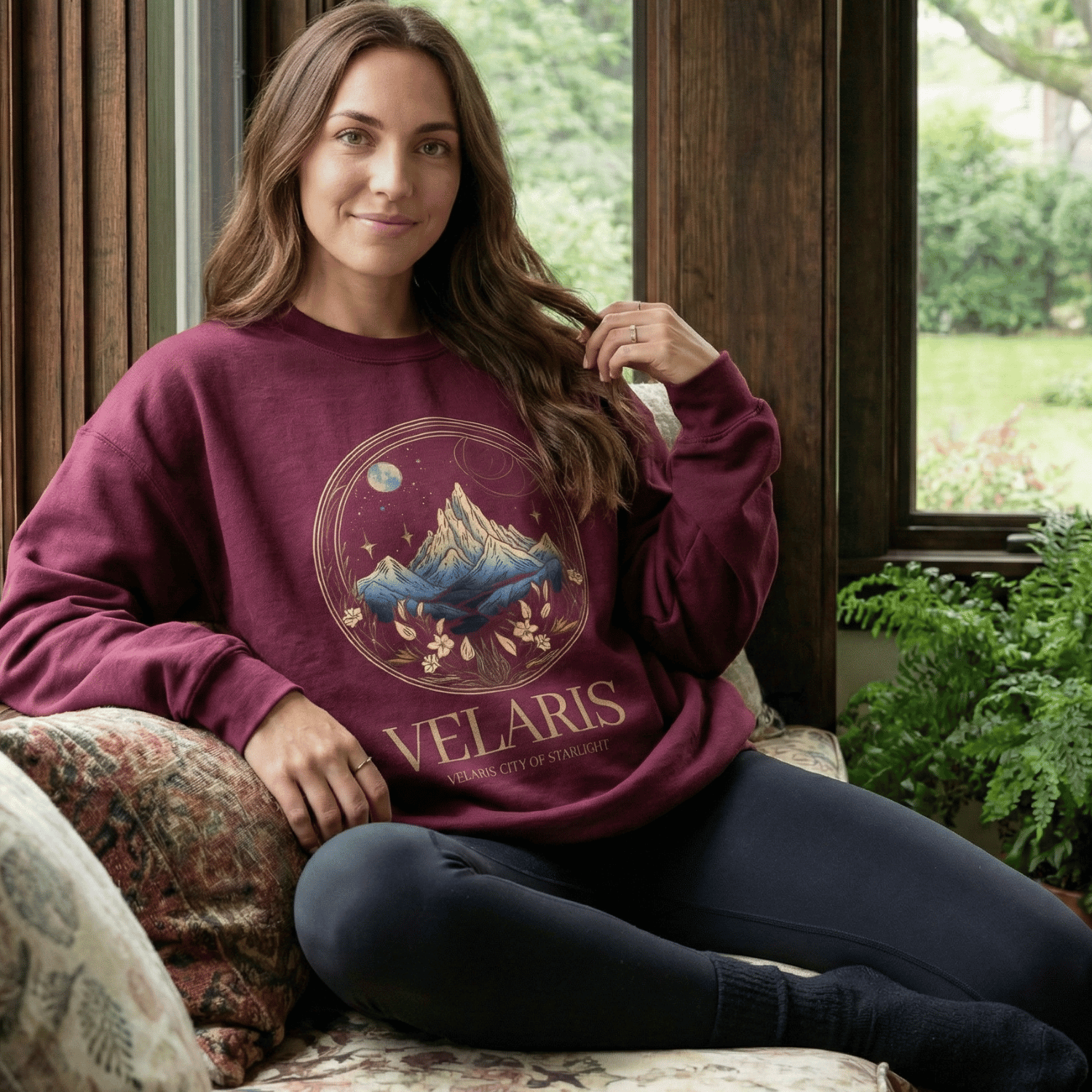 Velaris Fantasy Mountain Sweatshirt - ACOTAR Romance Reader Merch