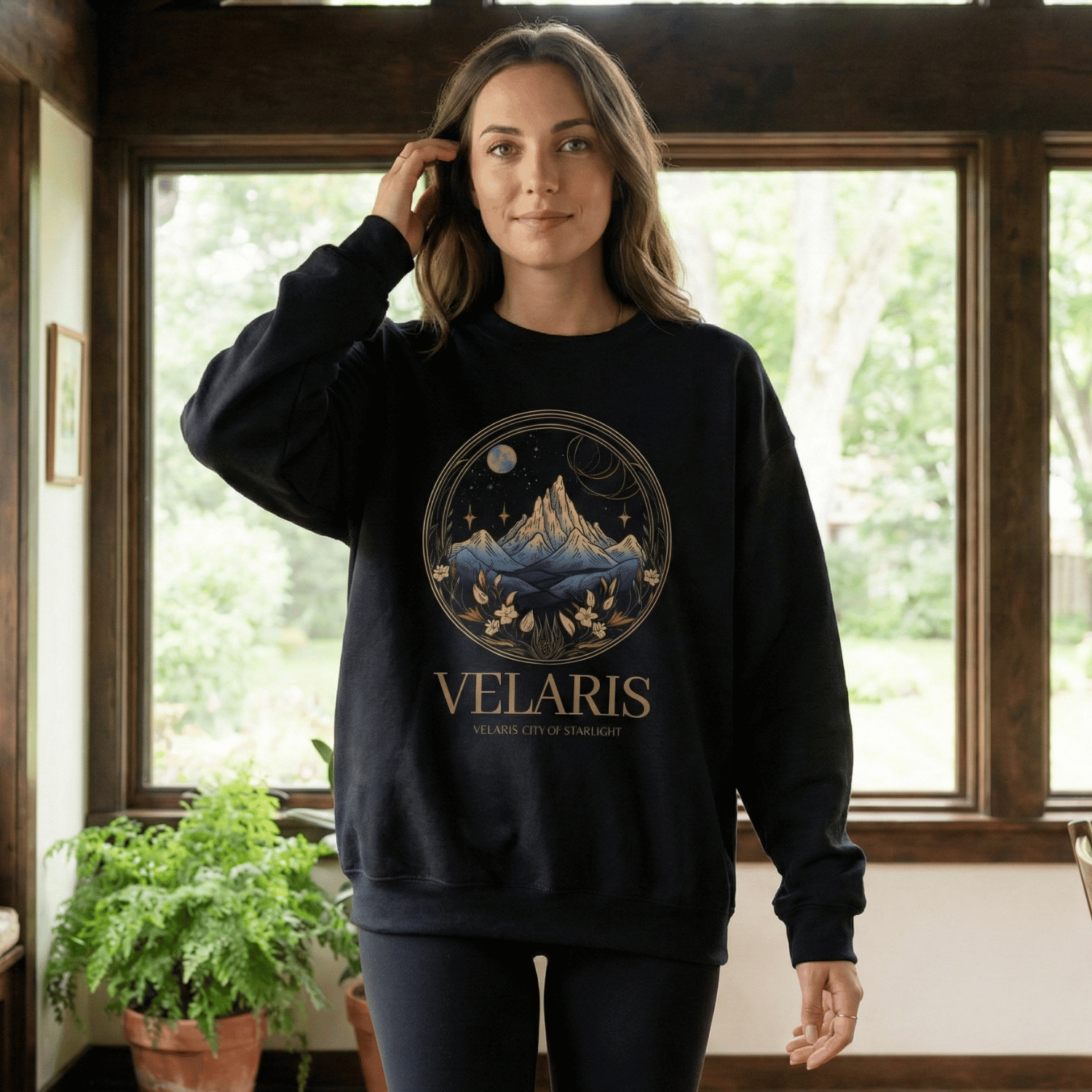Velaris Fantasy Mountain Sweatshirt - ACOTAR Romance Reader Merch