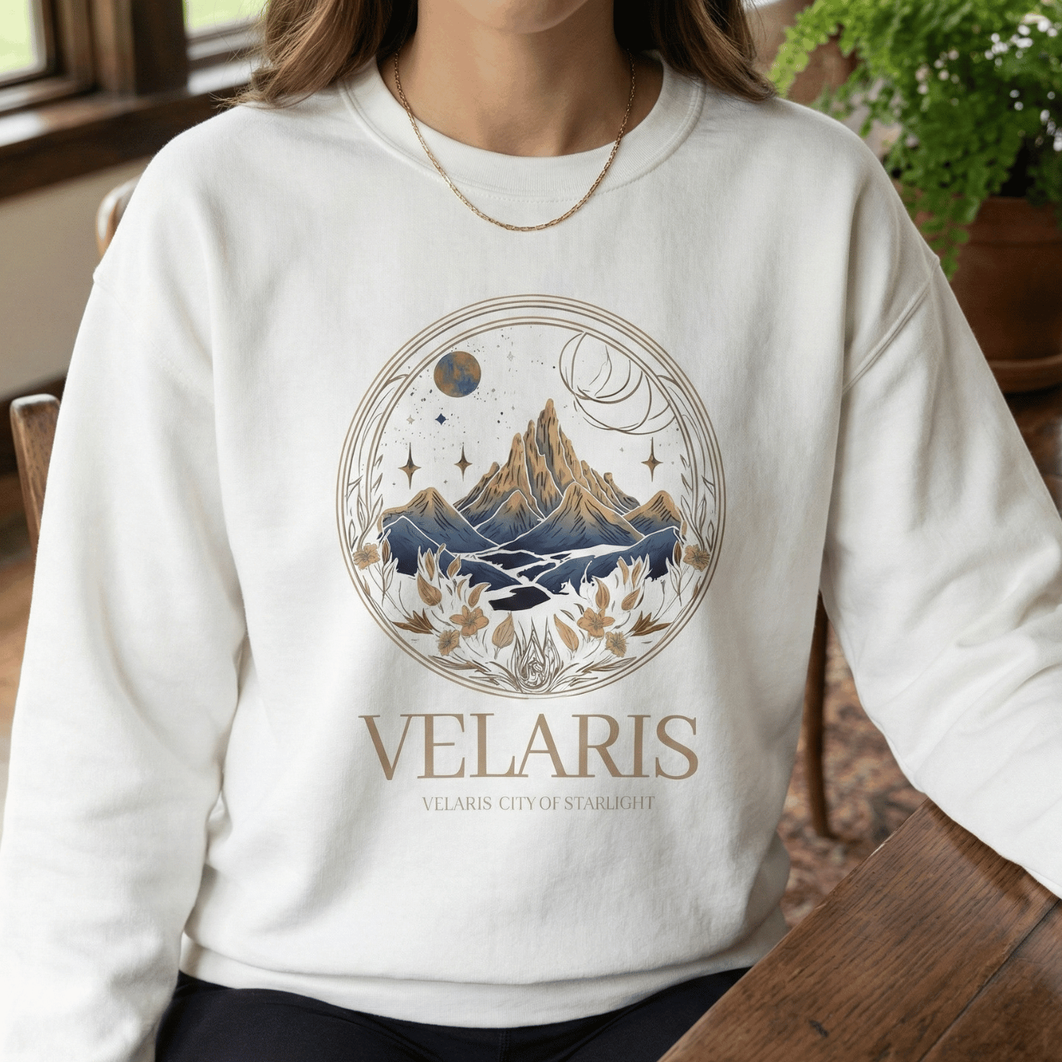 Velaris Fantasy Mountain Sweatshirt - ACOTAR Romance Reader Merch